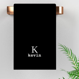 Monograma moderno y elegante en blanco y negro