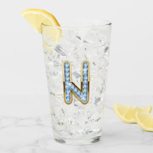 Monograma N - Vidrio de 16 oz