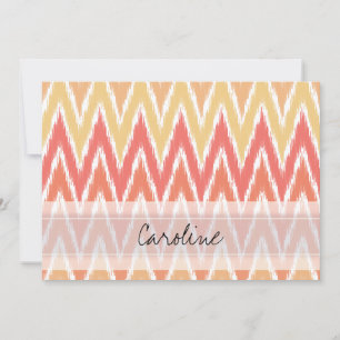 Monograma Naranja Ombre Ikat Chevron Zig Zag Patró