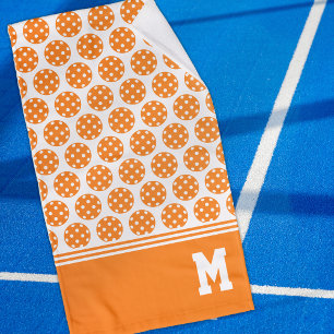 Monograma Naranja Pickleball Toalla sudorosa