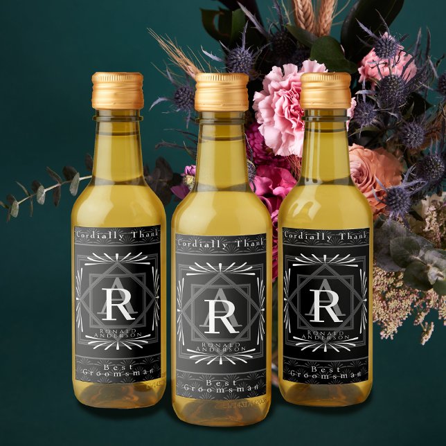 Monograma negro de marco elegante (Modern stylish Monogram Design. )