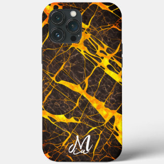 Monograma negro y yallow funda iphone13 pro max