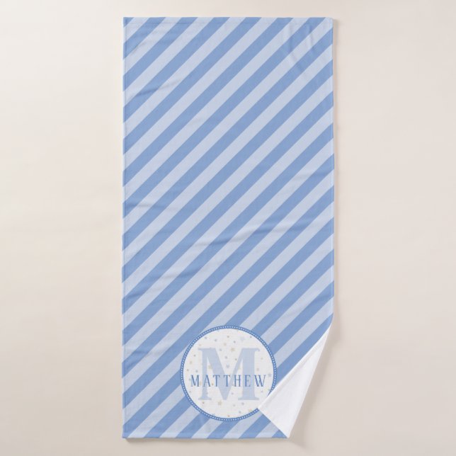 Monograma niño azul (Toalla de baño)