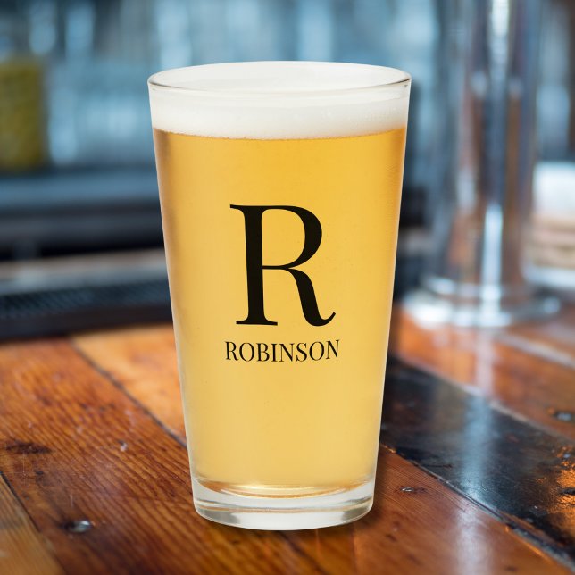 Monograma Nombre Cerveza moderna simple minimalist (Subido por el creador)