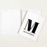 Monograma Nombre inicial Planificador simple perso<br><div class="desc">Moderna tipografía minimalista monograma diseño inicial de nombre que se puede cambiar para personalizar.</div>