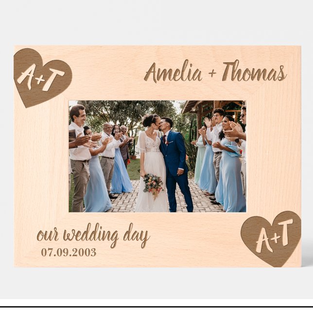 Monograma Nombre Pareja Personalizado Marcos de ma (Subido por el creador)