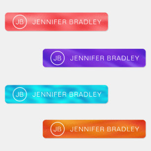 Monograma Nombre personalizado Etiquetas de ropa A