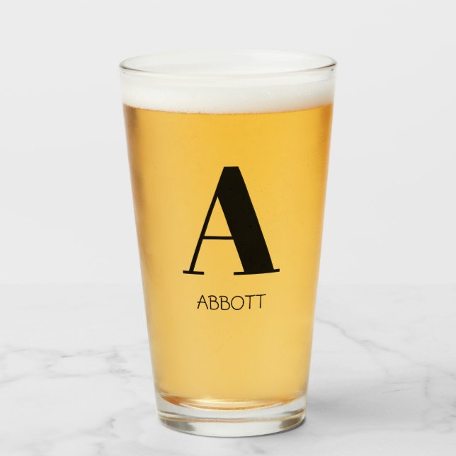 Monograma Nombre simple elegante (Anverso (lleno))