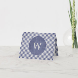 Monograma Notecard de la guinga