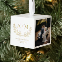 Monograma Nuevo ornamento de fotos de la primera N