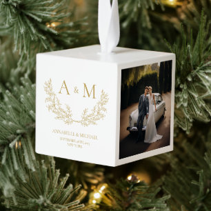 Monograma Nuevo ornamento de fotos de la primera N