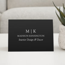 Monograma o Añadir logotipo Negra plegada