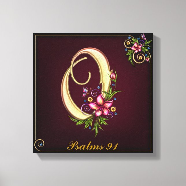 Monograma O Lienzo envuelto premium (brillante) (Anverso)