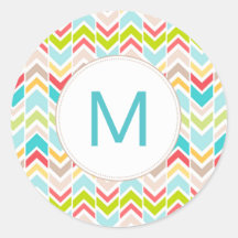 Monograma o sello para sobres de chevron tribal