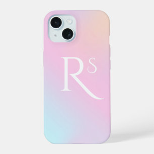 Monograma Ombre Holográfico Rosa Femenino Personal