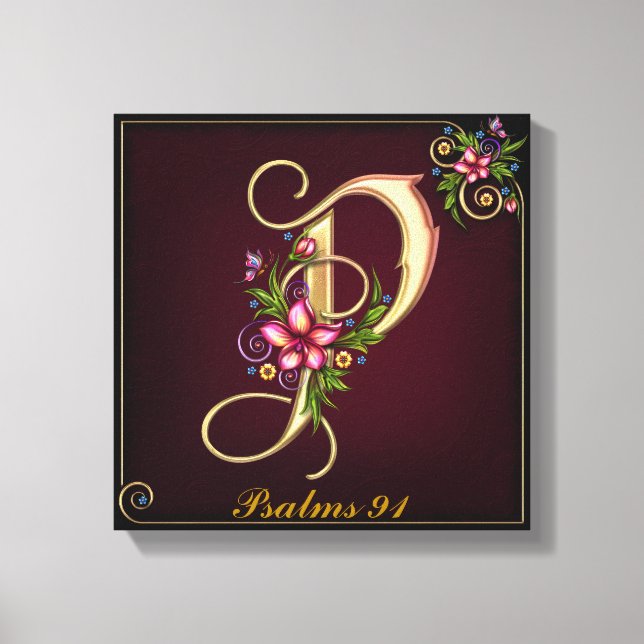 Monograma P Lienzo envuelto premium (brillante) (Anverso)