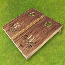 Monograma País Madera Rústica