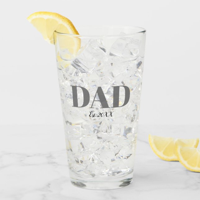 Monograma Papá Este Moderno Simple (Anverso (hielo))