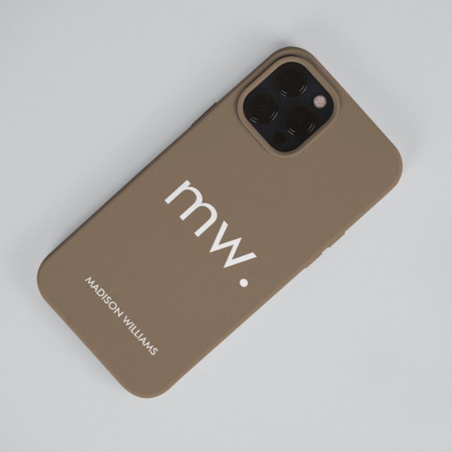 Monograma Pastel Elegante Funda Minimalista Femeni (Subido por el creador)