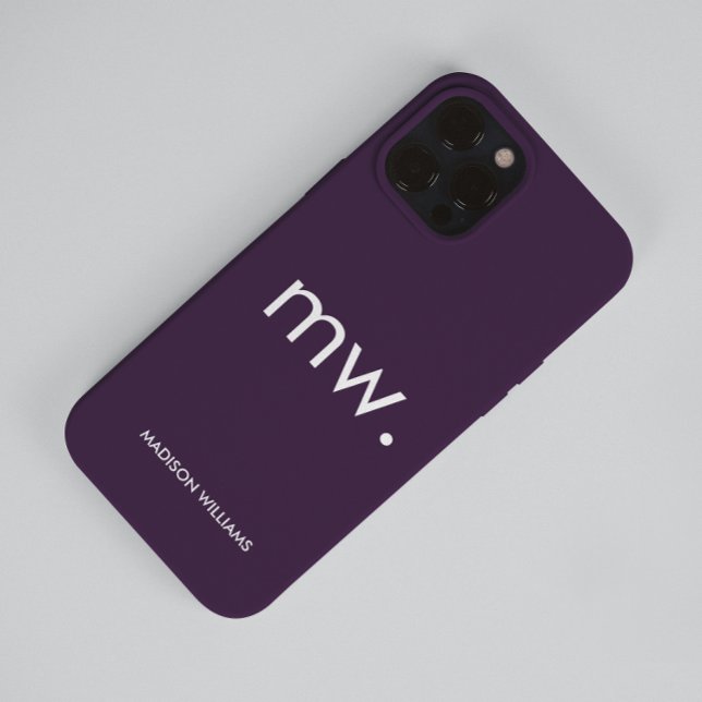 Monograma Pastel Elegante Funda Minimalista Femeni (Subido por el creador)