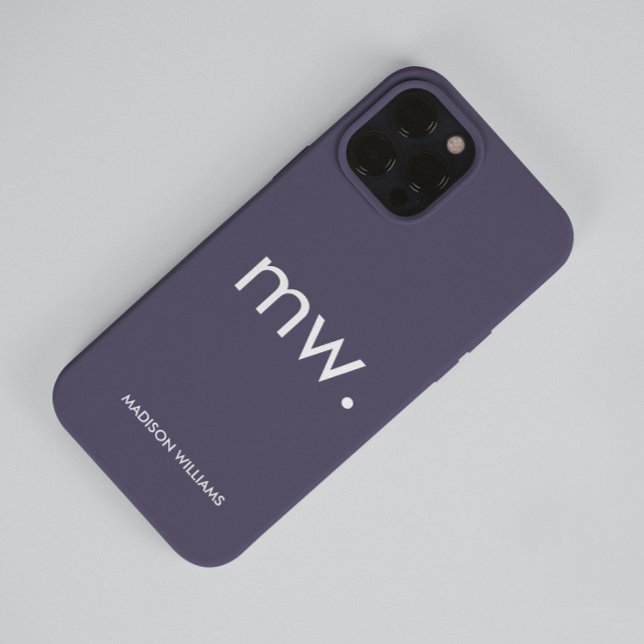 Monograma Pastel Elegante Funda Minimalista Femeni (Subido por el creador)