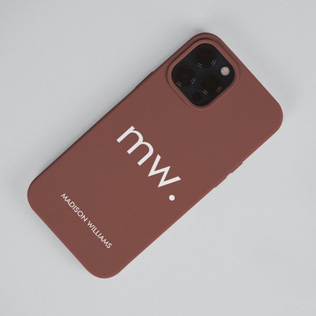 Monograma Pastel Elegante Funda Minimalista Femeni (Subido por el creador)