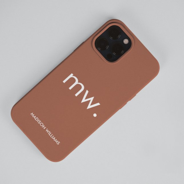 Monograma Pastel Elegante Funda Minimalista Femeni (Subido por el creador)