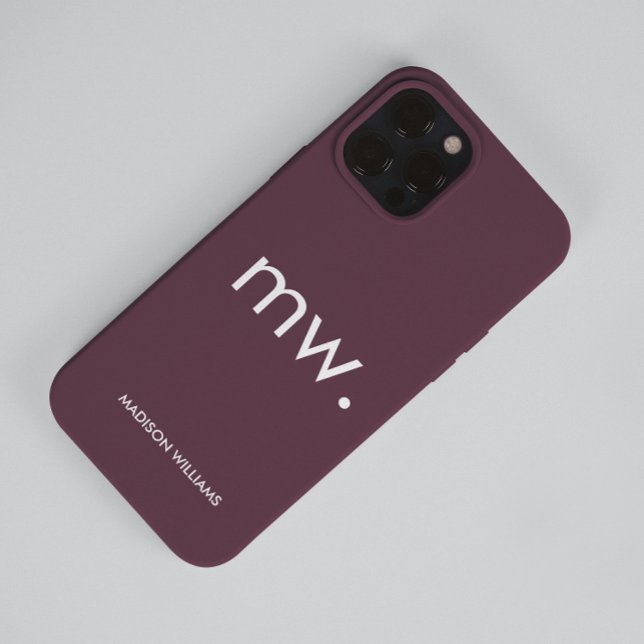 Monograma Pastel Elegante Funda Minimalista Femeni (Subido por el creador)