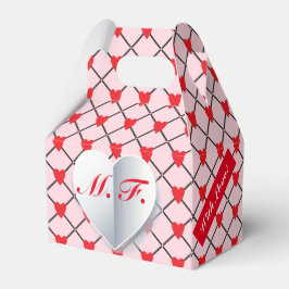Monograma Patrón Corazones "Con Amor" Caja de Favo