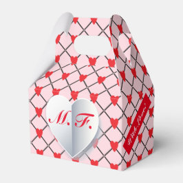 Monograma Patrón Corazones "Con Amor" Caja de Favo