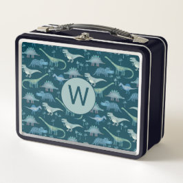 Monograma Patrón inicial de dinosaurio