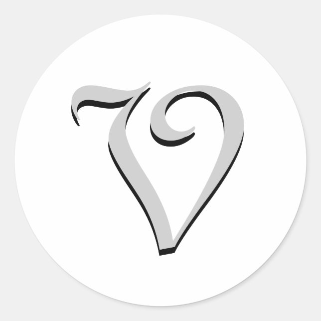 Monograma Pegatina formal "V" (Anverso)