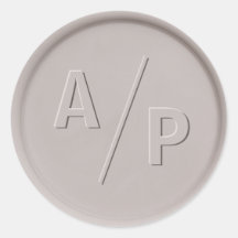 Monograma Pegatina inicial de sello de cera de arc