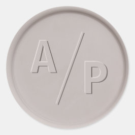 Monograma Pegatina inicial de sello de cera de arc