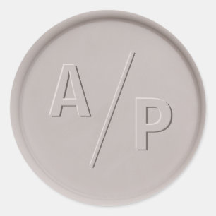 Monograma Pegatina inicial de sello de cera de arc