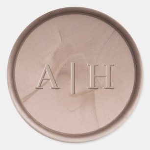 Monograma Pegatina inicial de sello de cera de Haz