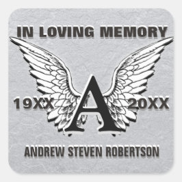 Monograma Pegatina plateado