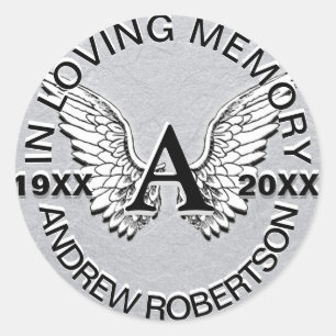 Monograma Pegatina plateado