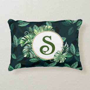 Monograma personalizado almohada de lanzamiento de