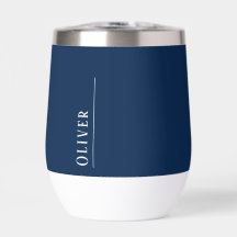 Monograma personalizado, azul marino moderno