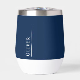 Monograma personalizado, azul marino moderno