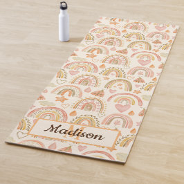 Monograma personalizado Boho Iris Yoga Mat