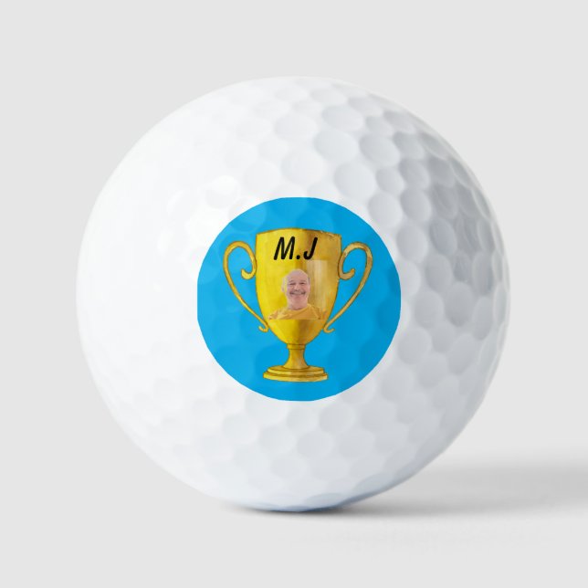 Monograma personalizado de bola de golf fotográfic (Anverso)