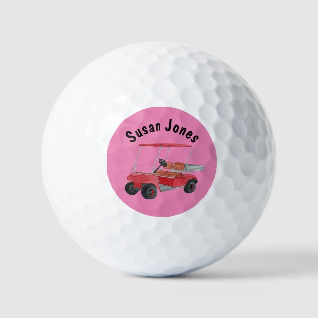 Monograma personalizado de bola de golf para damas (Anverso)