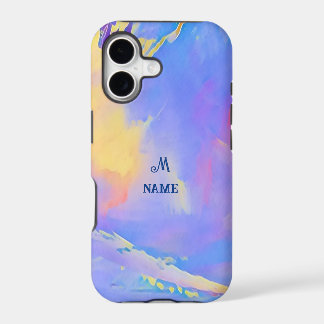 Monograma Personalizado de Nubes Azules Cielo Acua