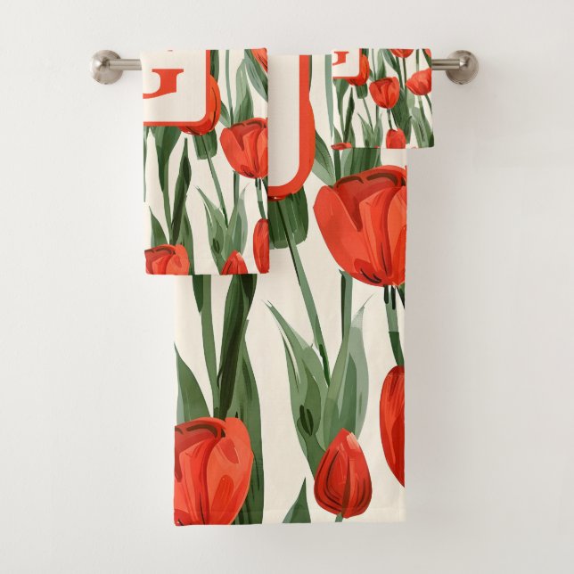 Monograma personalizado del patrón de campo tulipá (In situ)