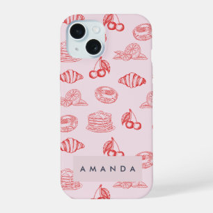 Monograma Personalizado Encantador Femenino Cereza