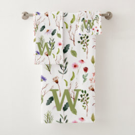 Monograma Personalizado Floral Acuarela