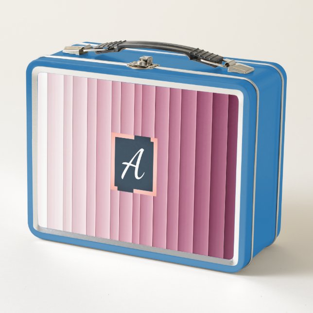 Monograma personalizado gradiente rosa vertical  (Anverso)