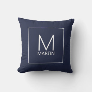 Monograma personalizado moderno y Cojín decorativo